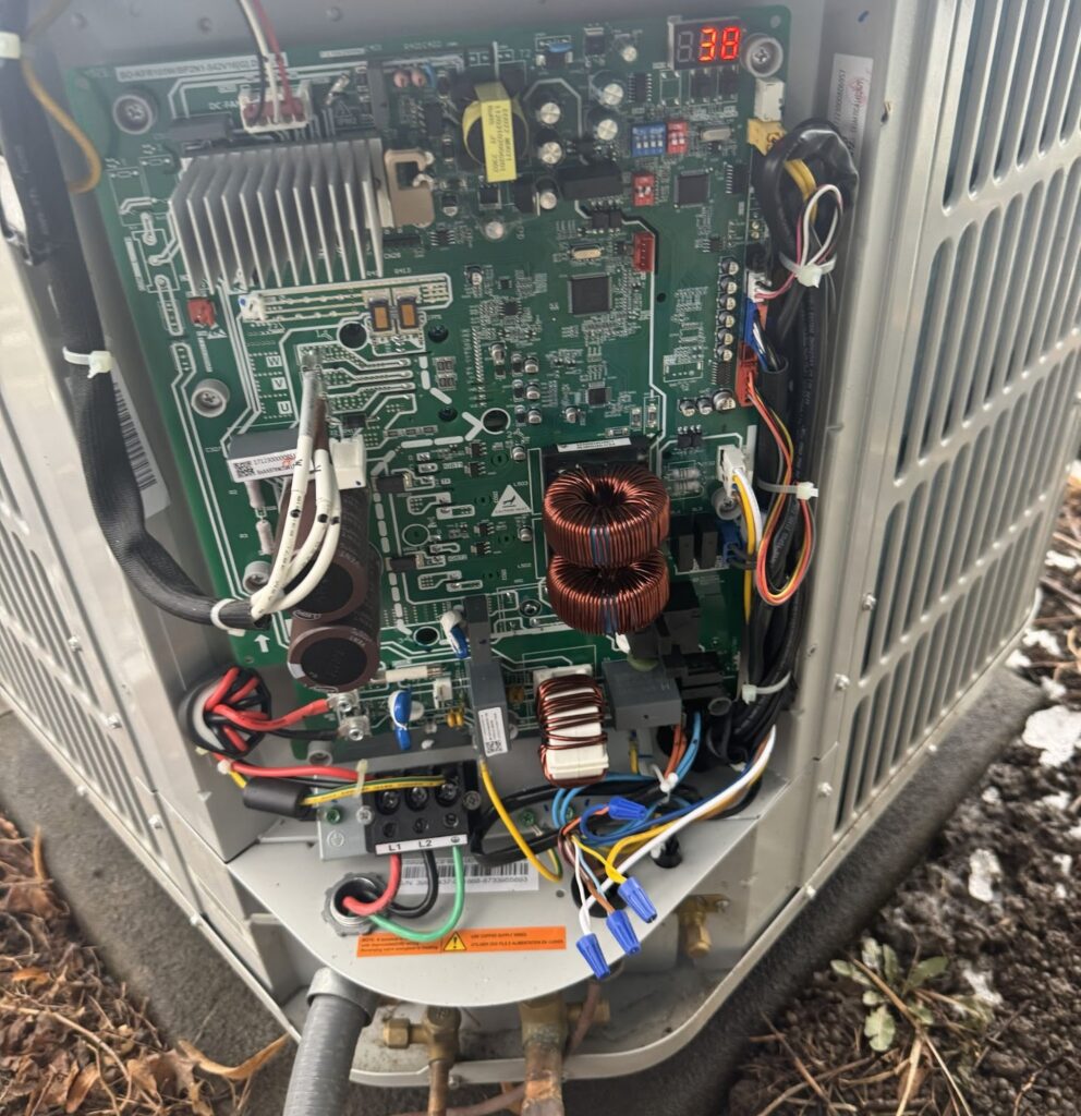 Heating system control board and safety components during emergency heating repair